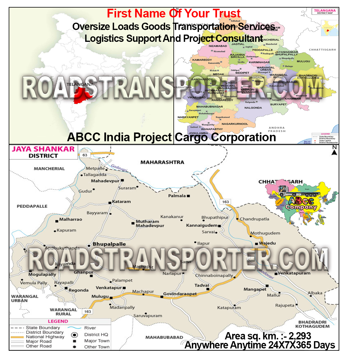 Jayashankar bhupalpally district map