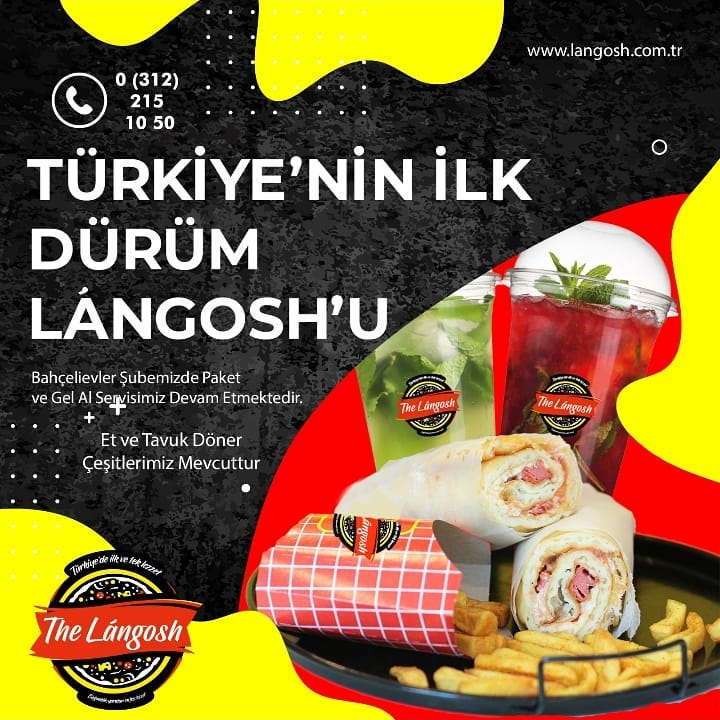 Türkiye'nin ilk Lángosh Dürümü, Tavuk ve Et Döner ve enfes ev yapımı limonata çeşitlerimiz, tadına bakmadan geçmeyin 💯🥰 #langoshtr #langosh #langose #bahcelievler