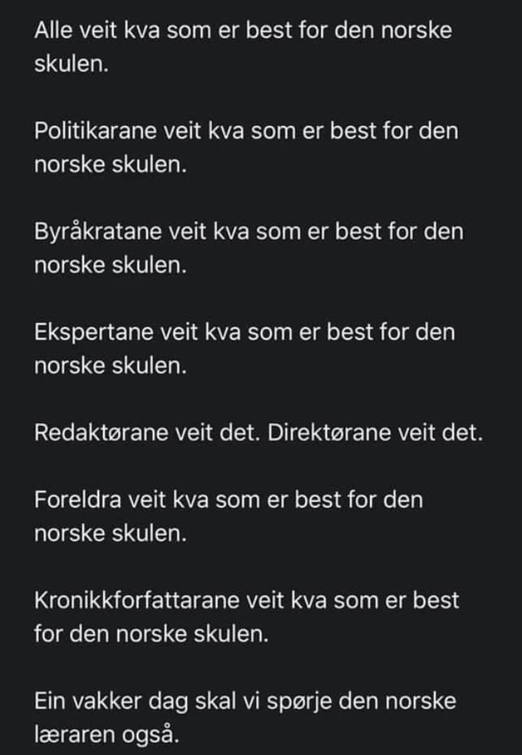 elinestien's tweet photo. .@FrodeGrytten sier det best❗️
@UnioNorge @utdanningsf #lærerhverdag #streik https://t.co/ejakjxUgTh