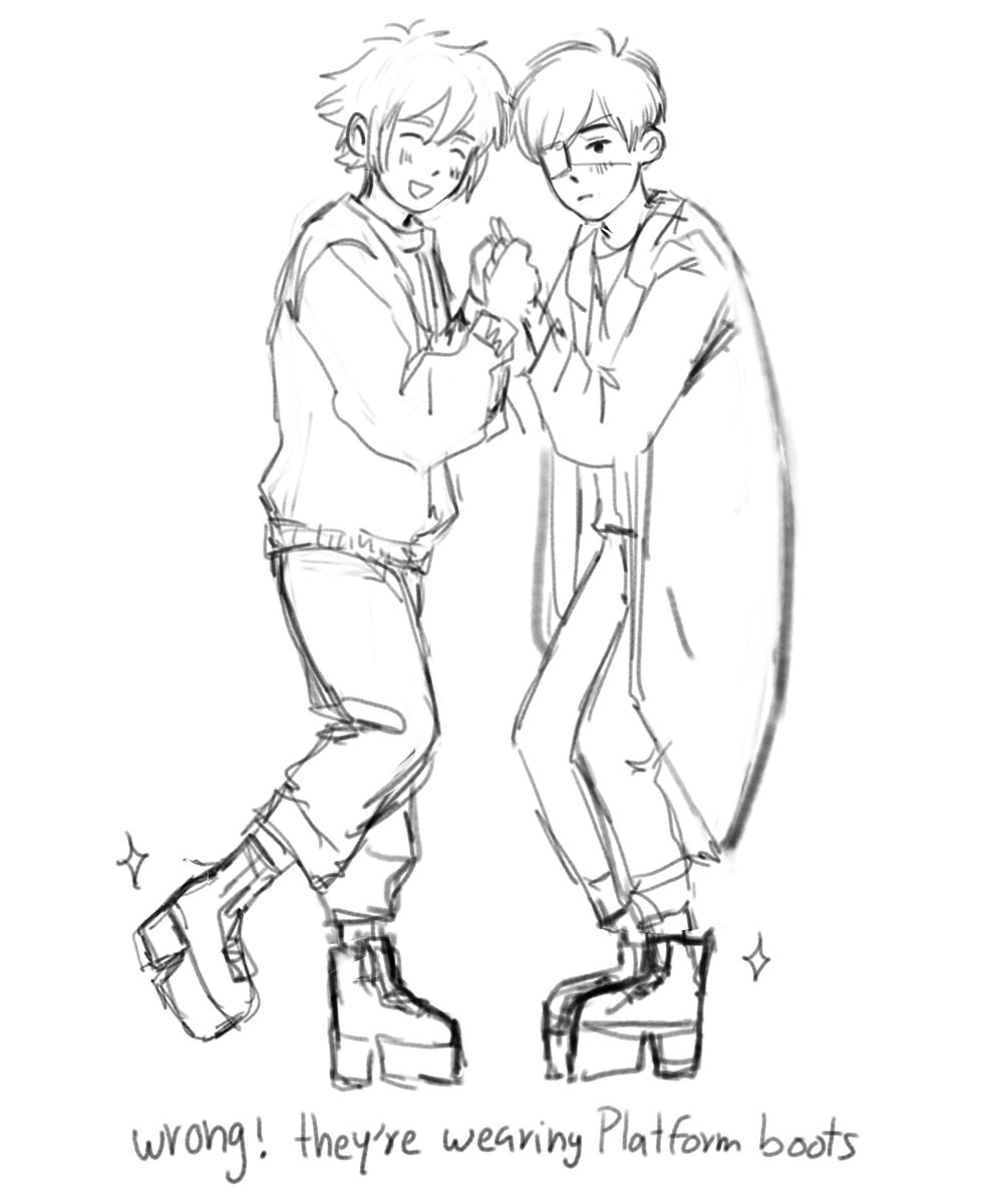 had this dumb idea while drawing Basil's shoes 💀 