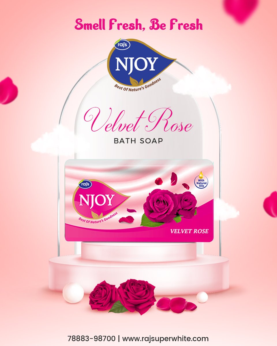 RajSuperWhite's tweet photo. A new bathing experience to feel fresh with "Raj Njoy Velvet Rose Bath Soap." 🙂
Buy online from Amazon - https://t.co/s6IDlPwT16
#BathingSoap #Fragrance #SkinCare #BathingExperience #Freshness #FeelFresh #VelvetRose #RajNjoy #RajIndustries
https://t.co/9gtD3HW1Ft https://t.co/eSdWKU6Cb9