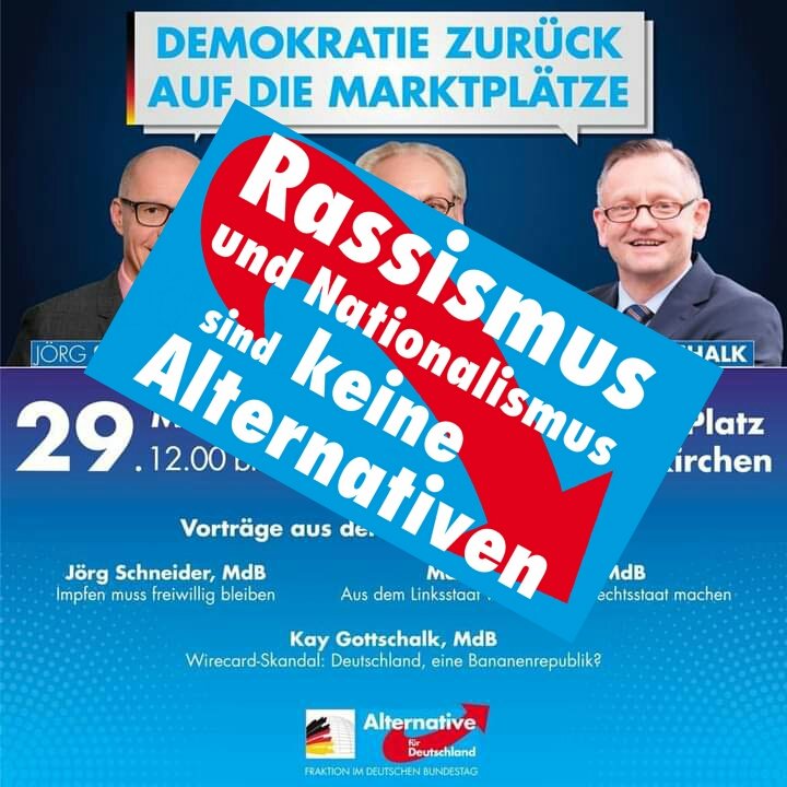 IgA_GE's tweet photo. Heute ab 12Uhr findet auf dem Heinrich-König-Platz in #Gelsenkirchen das statt, was hier am allerwenigsten gebraucht wird:
Hass und Hetze. 
Wir stehen klar dafür, Gräben zu überwinden anstatt sie zu vertiefen. Kein Platz für #Antisemitismus,  #Rassismus u Hetze in #Gelsenkirchen. https://t.co/WJlOxPthHD