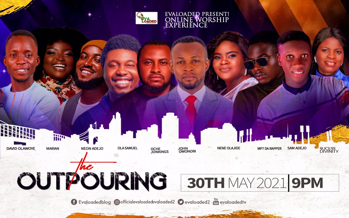 Evaloaded2's tweet image. THE OUTPOURING 2021 🔥🔥
We’re streaming live tomorrow ✅

Please subscribe to our YouTube to be part of this Revival 👇🏻

youtube.com/channel/UCYY94…

#Evaloaded #theoutpouring2021