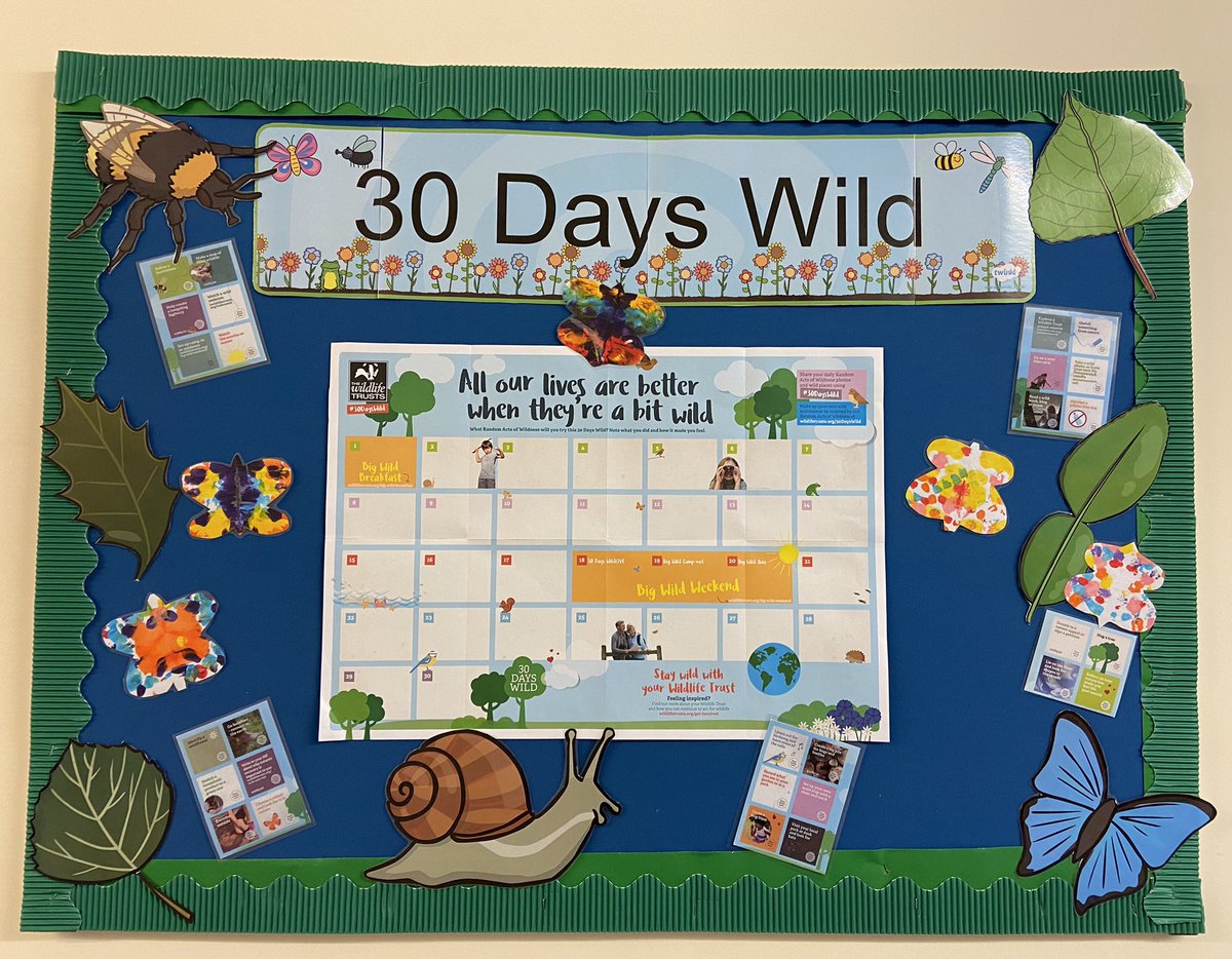YsgolHenFelin's tweet photo. We will be taking part in #30dayswild with the @WTWales every class will be taking part in #outdoorlearning during June. Support us over half term by getting your children #outdoors it’s a great place to learn! #healthylifestyle #healthandwellbeing #welshcurriculum #corepurposes https://t.co/DrbBiNP56e
