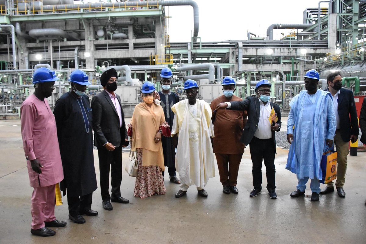 PHOTO NEWS: The Honourable Minister of Agriculture and Rural Development, Alhaji Muhammad Sabo Nanono on a working/inspection visit to Indorama Fertilizer Plant, Eleme, Port-Harcourt, Rivers State on Thursday, 27th May 2021.