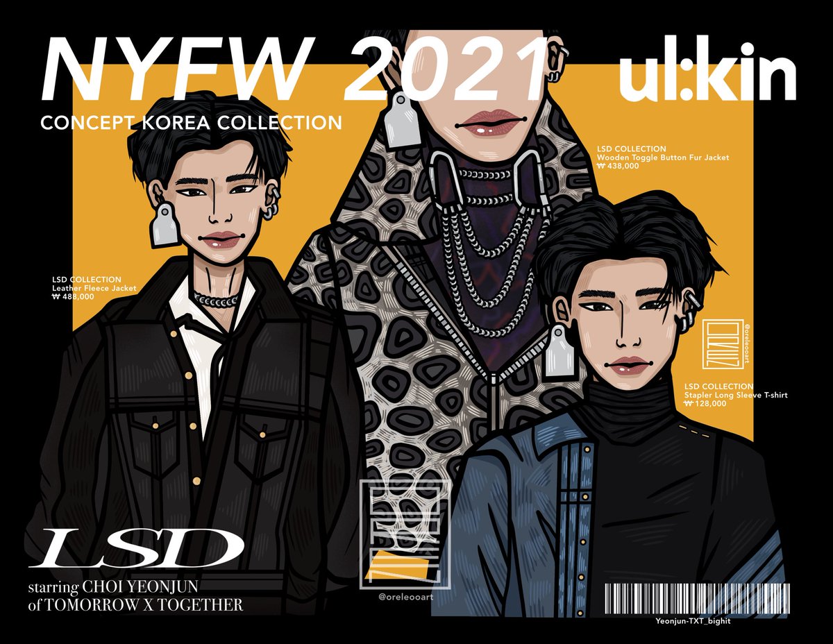 oreleooart's tweet image. recent art of yeonjun for NYFW &amp;amp; jimin’s fit in butter mv ! ᕙ(`▿´)ᕗ