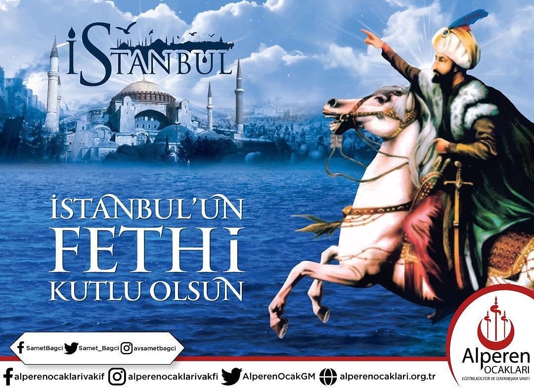 AlprnOcklrAnt's tweet photo. Kılıç hakkıyla alınan, ecdad yadigarı İstanbul'un Fethinin 568. Yıl Dönümünde; Peygamber Efendimiz’in müjdesine mazhar olan şanlı ceddimiz Fatih Sultan Mehmet Han'ı, kahraman komutanlarını ve yiğit askerlerini rahmet, minnet ve şükranla yad ediyoruz.
#Ferih1453

@Nmn__Clk https://t.co/dnucKxQ45s