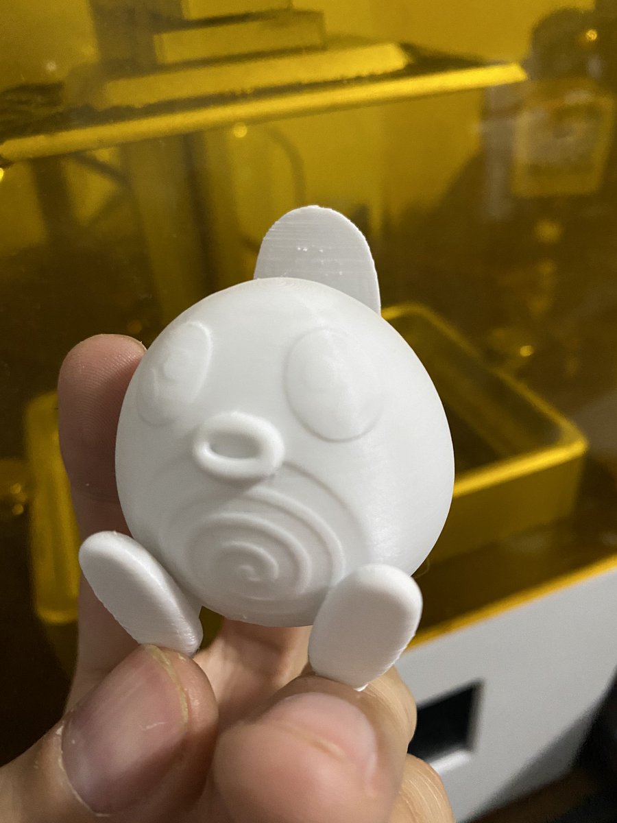ShadowBons's tweet photo. I have a little time so I made the tadpole Pokemon, “Poliwag”, it’s an easy design but it’s one of my favorite Pokémon’s 😊... as always, you can find my models in cults3d https://t.co/P2wt5kZD0t