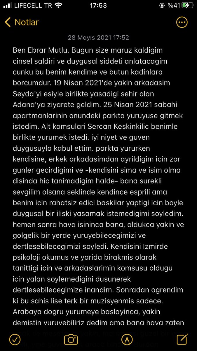 muhendisyenn's tweet photo. Ebrar cinsel istismara maruz kalmış bir kadın ve başka kadınlar aynı kişi tarafından istismara maruz kalmasın diye mücadele ediyor..!
Ebrar için ses olalım arkadaşlar. 

#SercanKeskinkılıçTutuklansın https://t.co/cU9GdfuuAn