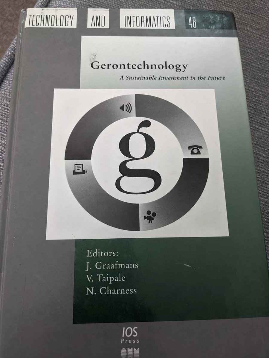 HannahRMarston's tweet image. Can&apos;t wait to get stuck into this book published back in 1998 from @GerontechISG I&apos;ve noticed that many peers are not really ref/citing literature from the past - which is poor (understatement). We have so many scholars to thank for their work &amp;amp; vision #gerotwitter #gerontech