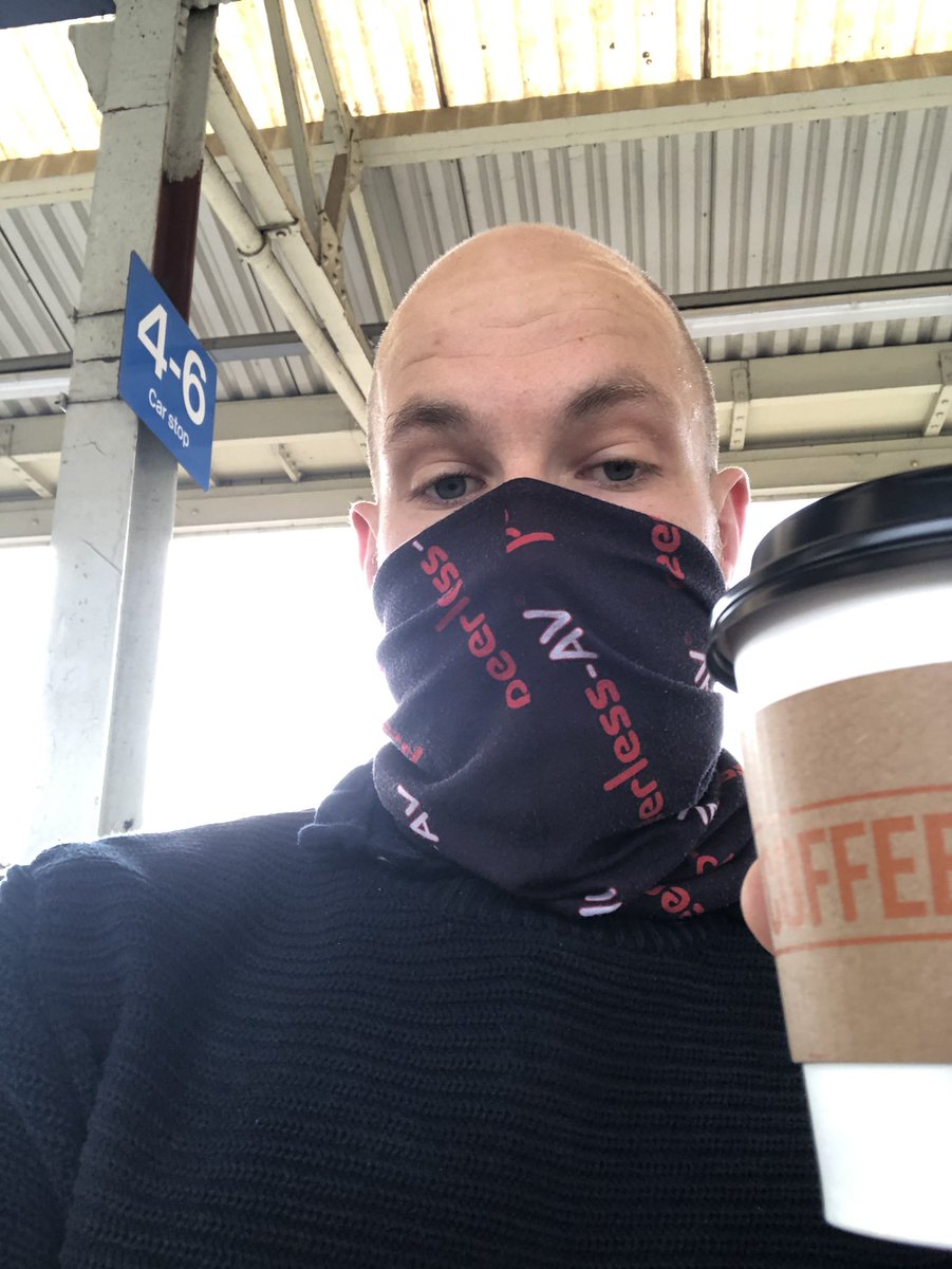 davehockham's tweet photo. Heading into the #bathway theatre for the Saturday sharing of @ZUmasters. An @FCBCoffee treat 1st thing and wearing some #peerlessav swag.... Promise my feed won’t be continuous selfie’s! https://t.co/3O3UDgo6NF