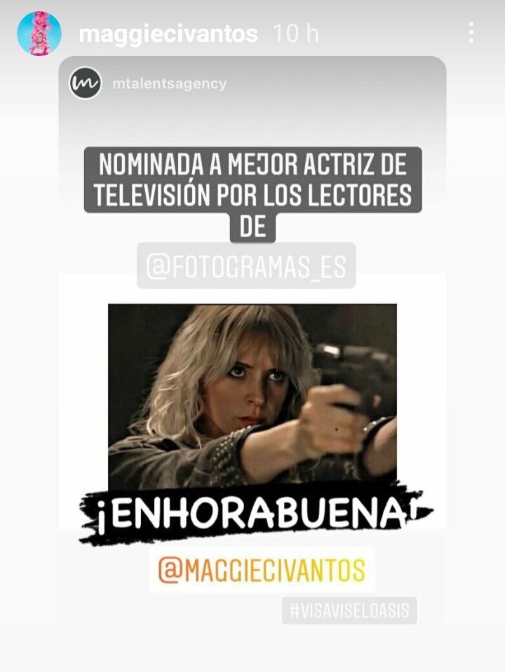 Ofe_Val's tweet photo. Mis respetos @maggiecivantos  🙌

Venga, a votar por ella que su extraordinario desempeño como actriz merece ser reconocido.
https://t.co/0IsQwZOYso https://t.co/En61mbOJ5b