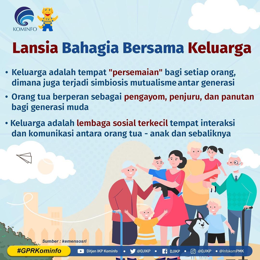 DitjenKPM's tweet photo. Melalui tema perayaan #HLUN tahun ini Lansia Bahagia Bersama Keluarga, Minfo mengajak para SobatKom sekalian untuk terus menjaga, melindungi dan menyayangi lansia, terutama di masa-masa sulit seperti pandemi ini, SobatKom.
#LansiaBersamaKeluarga #HLUN2021 #infokompmk https://t.co/Jl2ymk8to2