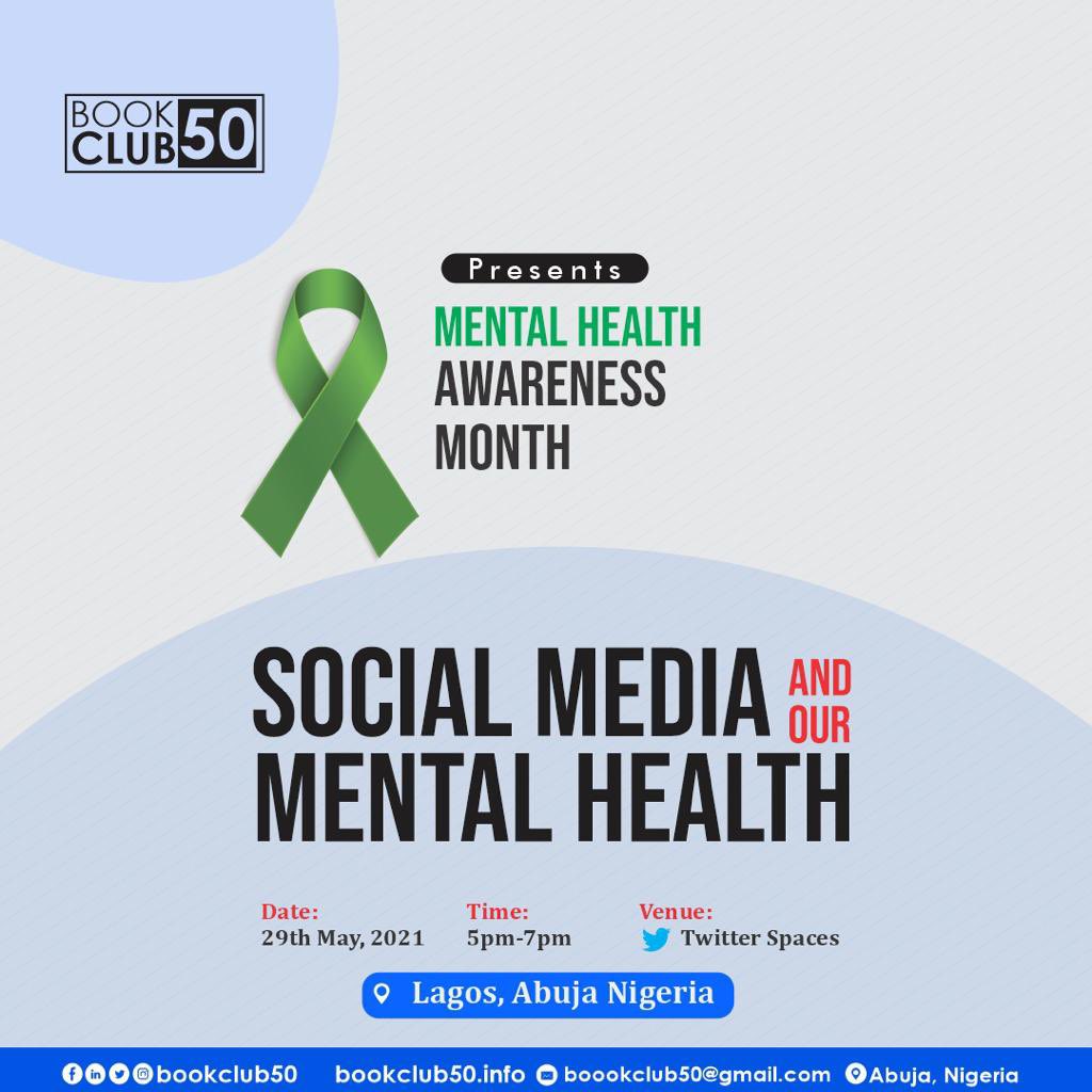 bookclub50's tweet photo. How exciting will today be?!
On another edition of exploring Twitter spaces, we urge the general public to attend our space today for a mind blowing section on Metal Health and Social Media.
We are looking forward to having you at 5pm!
#mentalhealth #bookclub50 https://t.co/2xX3uhVa0J