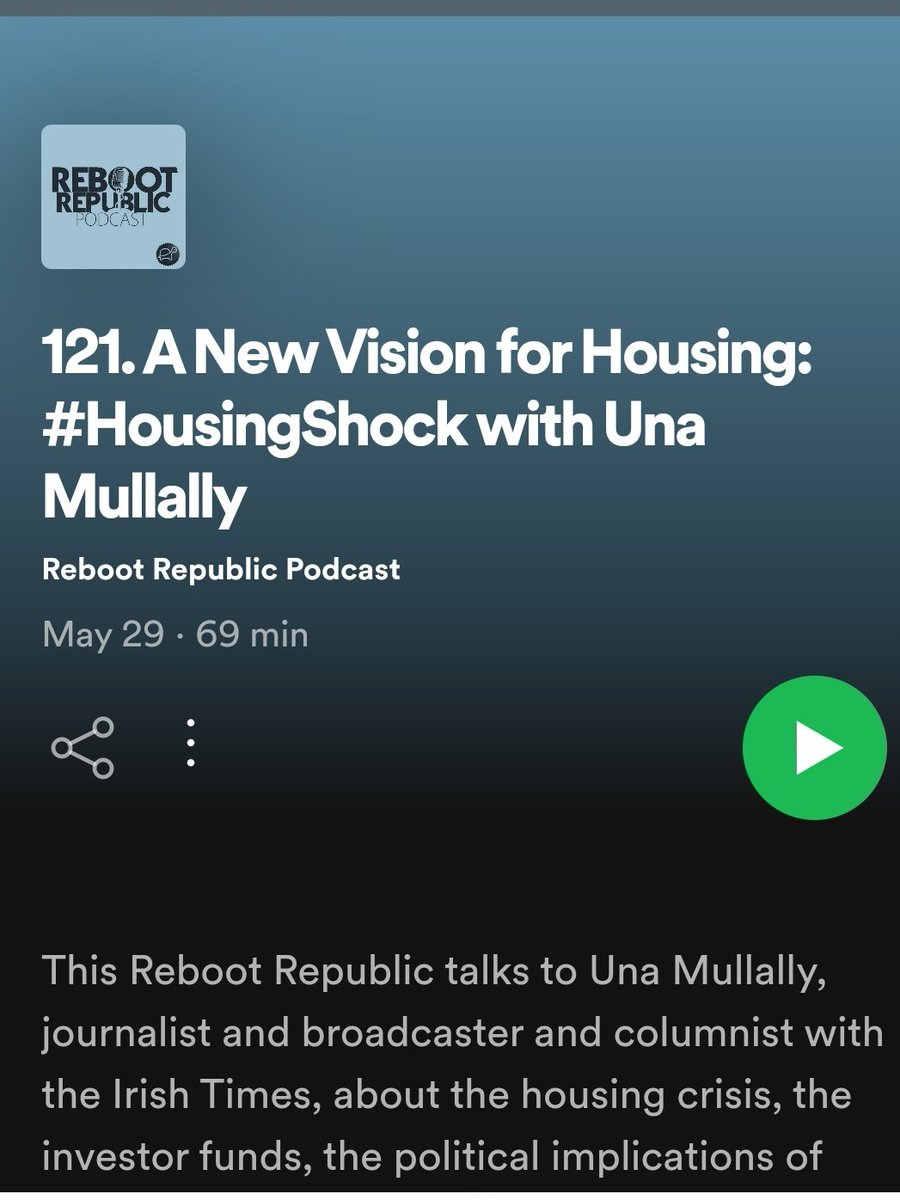 RoryHearneGaffs's tweet photo. We're living the disastrous outcomes of the 'Grand Designs' of Fine Gael's radical vision for housing. Really interesting chat with  @UnaMullally on latest @RebootPod on investor funds, politics, #Endhousingcrisis gentrification &amp; Ref on Right to Housing https://t.co/FYmZLXtHFK https://t.co/ePW0TjzwOl