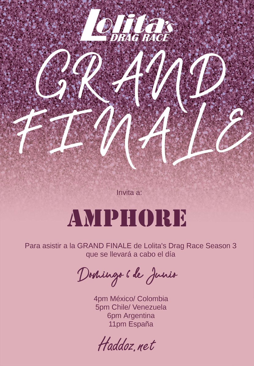 AmphoreHabbo's tweet photo. Ahí estaré ❤️❤️❤️#LolitasDragRaceGrandFinale @LolitasDragRace #TeamSpectrah #TeamIaved #TeamFanta https://t.co/Z5G5FZfscA