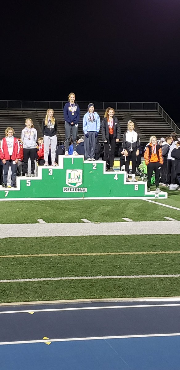 BaltimoreField's tweet photo. Caitlin gets on the podium, 8th place in the 3200 run. Great job this year CC! https://t.co/eKA6TvRECV