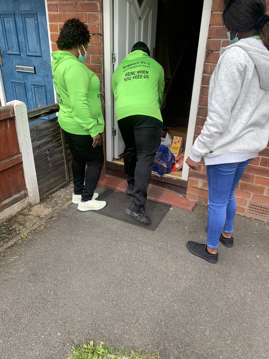 Out in the community,giving food parcels out to people we support.It’s so amazing to make a difference in the lives of others.