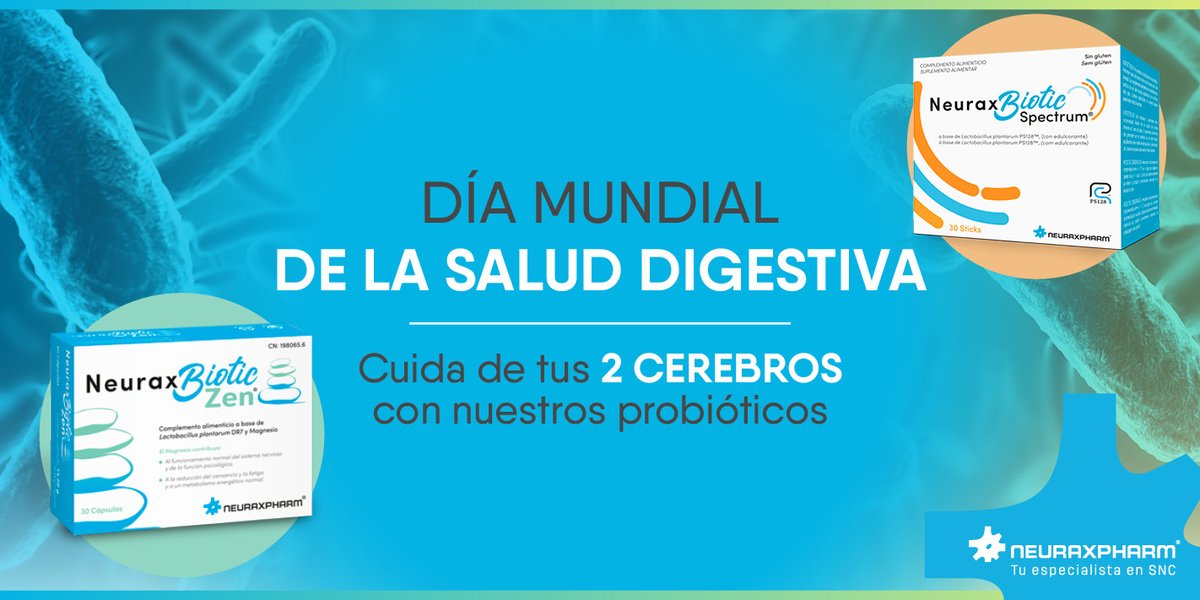 Neuraxpharm_ES's tweet photo. 🍏#DíaMundialDeLaSaludDigestiva:

😮¿Sabías que cuidando de la #SaludDigestiva puedes cuidar la #SaludMental?

💊El #microbioma intestinal, con ayuda de algunos #probióticos, puede aportar beneficios.

👉Más información en https://t.co/1Kc51Ik21x y https://t.co/cmd35Czj3k https://t.co/rDpaZDUrox
