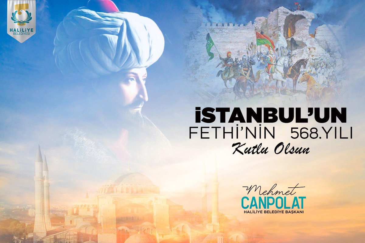 mcanpolatnet's tweet photo. Tarihinin akışını değiştiren, çağ kapatıp çağ açan, İstanbul’un Fethi’nin 568.yıl dönümünü kutluyor, Fatih Sultan Mehmet Han ve şanlı ordusu ile birlikte tüm şehitlerimizi rahmet ve minnetle anıyorum.

#İstanbulunFethi https://t.co/X7InruUcZ6