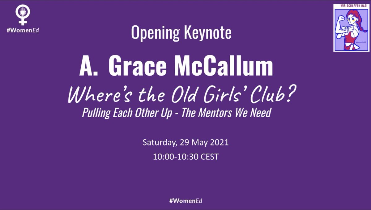 WomenEd DEutschland (Germany) (@womenedde) on Twitter photo The incredible <a href="/AGraceMcCallum/">A. Grace McCallum</a> kicking off our first ever virtual conference! We cannot wait to hear her insights!!! The incredible <a href="/AGraceMcCallum/">A. Grace McCallum</a> kicking off our first ever virtual conference! We cannot wait to hear her insights!!!