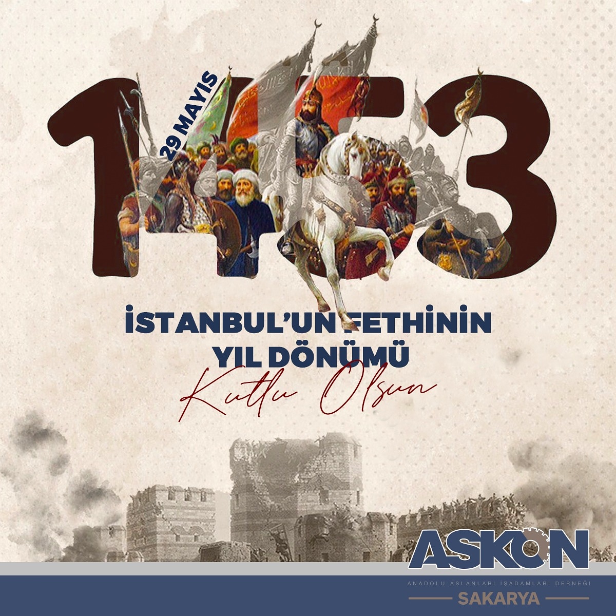 "İstanbul mutlaka fethedilecektir.Onu fetheden komutan ne güzel komutan,onu fethedn asker ne güzel askerdir"
 Hz.Muhammed(s.a.v.) 
Bu şanlı zaferin kahramanı Fatih Sultan Mehmet Hanı ve tüm ecdadımızı rahmet ve minnetle anıyoruz
Kutlu fethin 568.yılı kutlu olsun
#istanbulunfethi