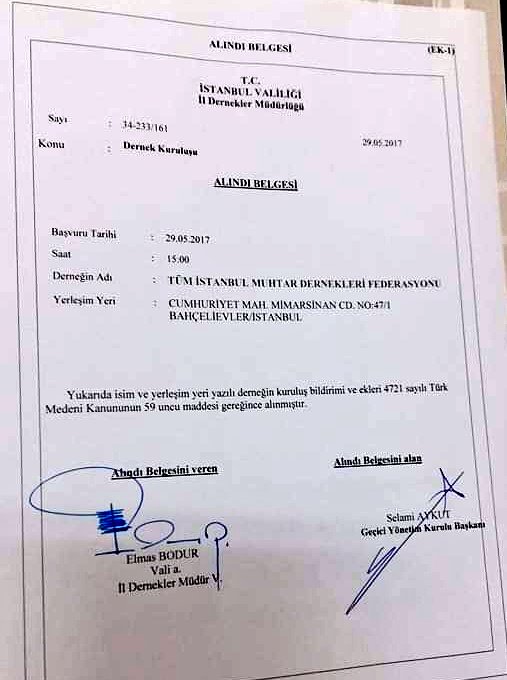 TÜMFED 4.Yılında

Tüm istanbul Muhtar Dernekleri Federasyon 29/05/2017 Yılında kuruldu.
Kurulduğu günden itibaren Muhtarlik Kurumu sorunlarını ve sıkıntılarını cözüme kavuşturmak için ekip ruhu ile mücadele etmektedir.
Güçlü ekip, güçlü kardo ile nice uzun yıllara #TÜMFED ailesi