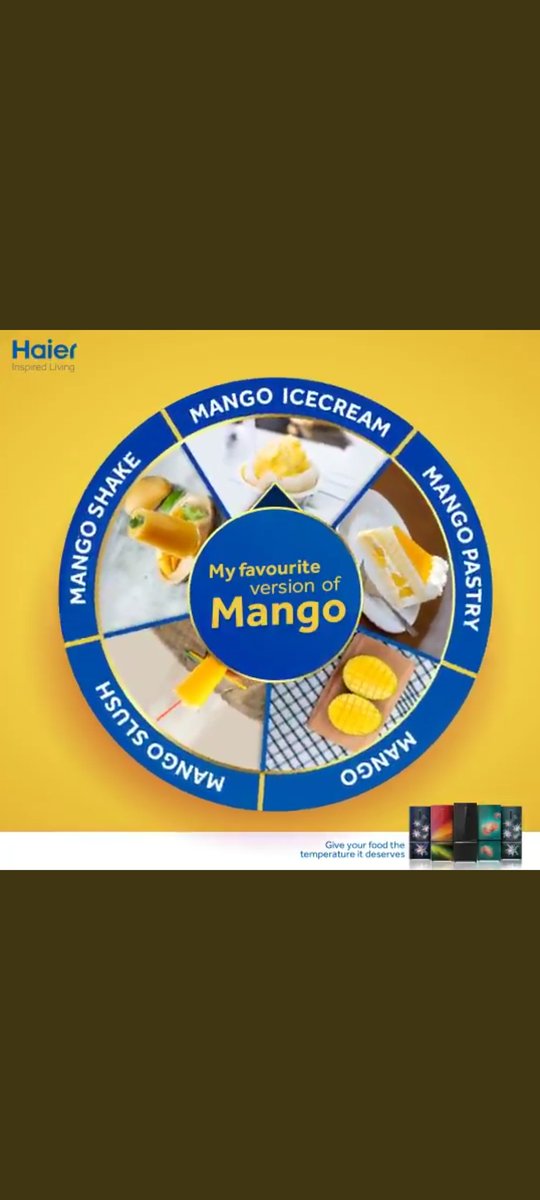 KajolSaxena7's tweet photo. @IndiaHaier My favourite version of Mango is - MANGO ICECREAM 😍😋
Temperature - 12°C
#TwitterContest #ContestAlert #ParticipateNow
#MagicConvertible #BMR #InspiredLiving #HaierIndia @IndiaHaier
@tweety_aysshh @VHetal @Smiley_Bharati @khp3285 @Sanjiv_34 https://t.co/Xg58apE7YM