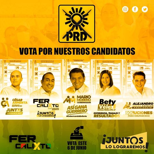 FerCalixtoC's tweet photo. Vamos juntos este 6 de junio, salgamos a votar por los candidatos de la ALIANZA GANADORA.
Porqué para gobernar Guerrero se necesita RESPETO y no ocurrencias.
¡Juntos lo lograremos!
#FerCalixto ✌️🔆0️⃣1️⃣ 
@CesarArmentaGro @Mario_M_Arcos @BeatrizVelezN @AlejandroArcosC https://t.co/EviAXhXStP