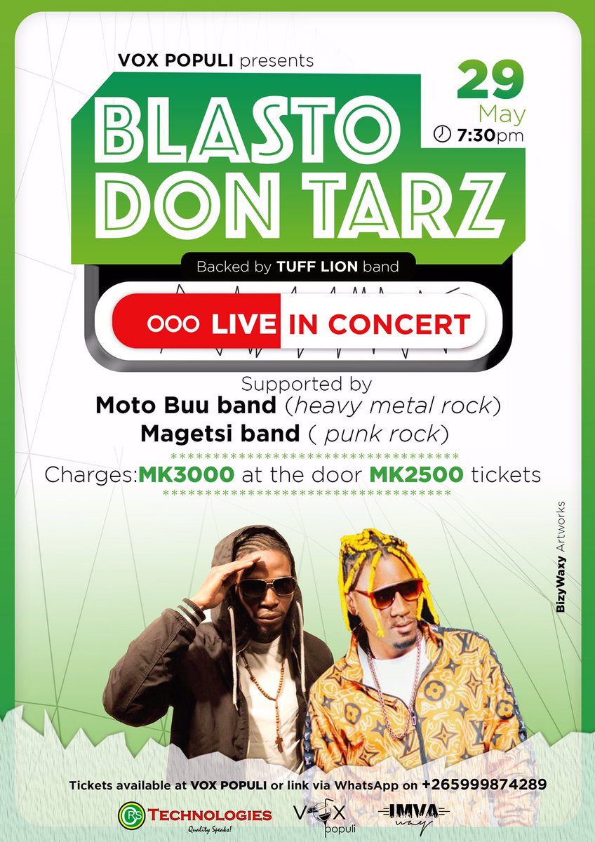 blastoimva's tweet image. Come to Vox populi tonight coz we are serving a cocktail of Reggae, Dancehall, heavy metal rock and punk rock. Live and direct. Pass through and enjoy undiluted live vibes. #Imvaway