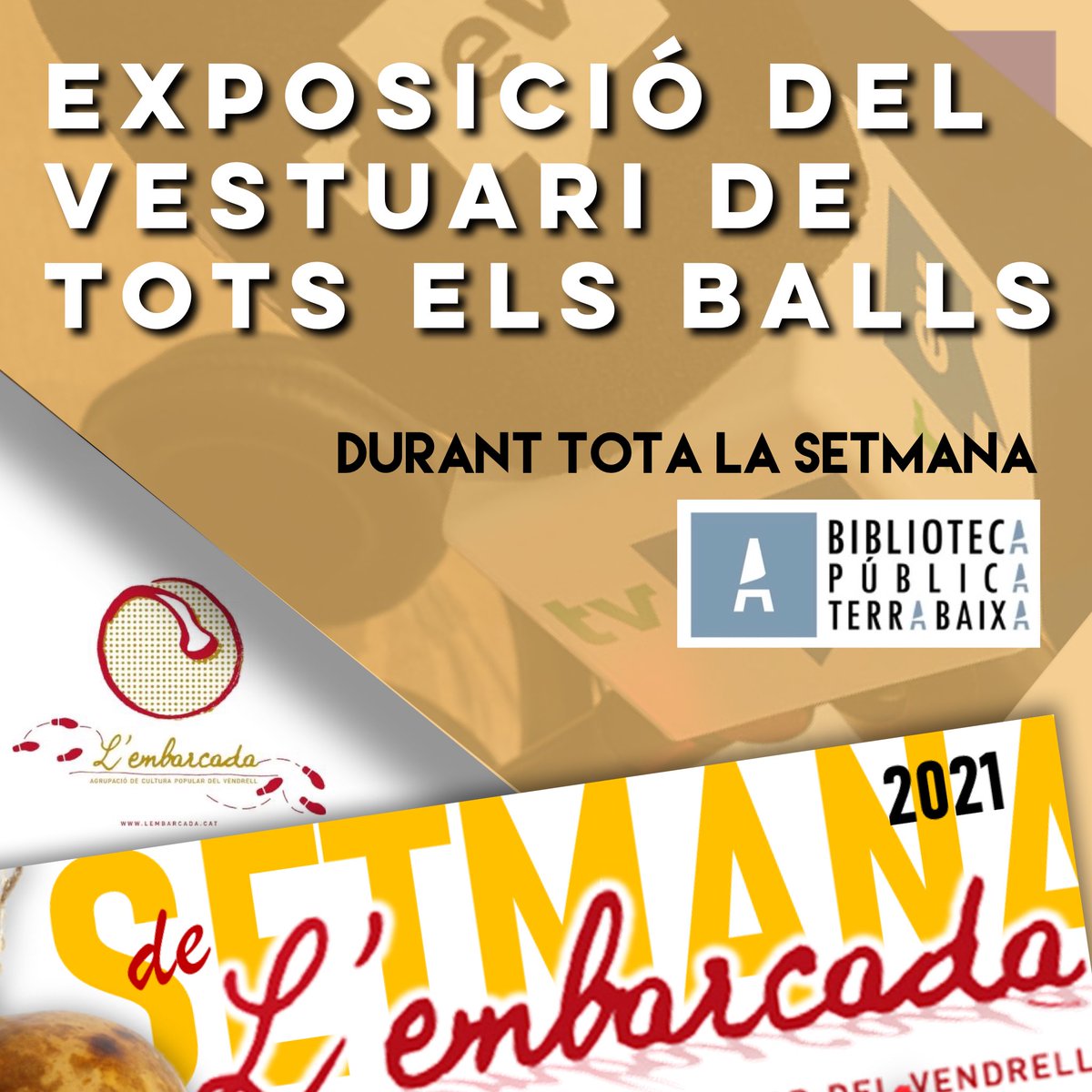 LEmbarcadaACP's tweet photo. Bon diiiiiiia Embarcades i Embarcats….
és dissabte,  però no deixeu de gaudir de la nostra Setmana, la Setmana de l’Embarcada!!!!

GAUDIU-LA!!! Aquesta Setmana és la nostra!!
@elvendrell_cat @elvdefesta @culturaelvendrell @rtvelvendrell @bibliovendrell #setmanadelembarcada https://t.co/3wjovHNV6L