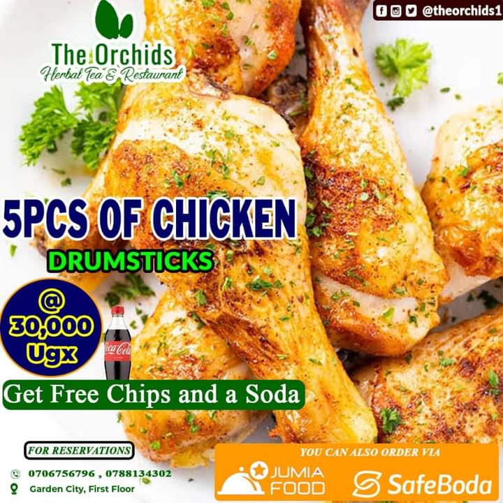 theOrchids1's tweet photo. Enjoy our delicious drumsticks this weekend at only 30,000sh 😋
#theorchids
#saturdayoffer https://t.co/8HG0uWBPSa
