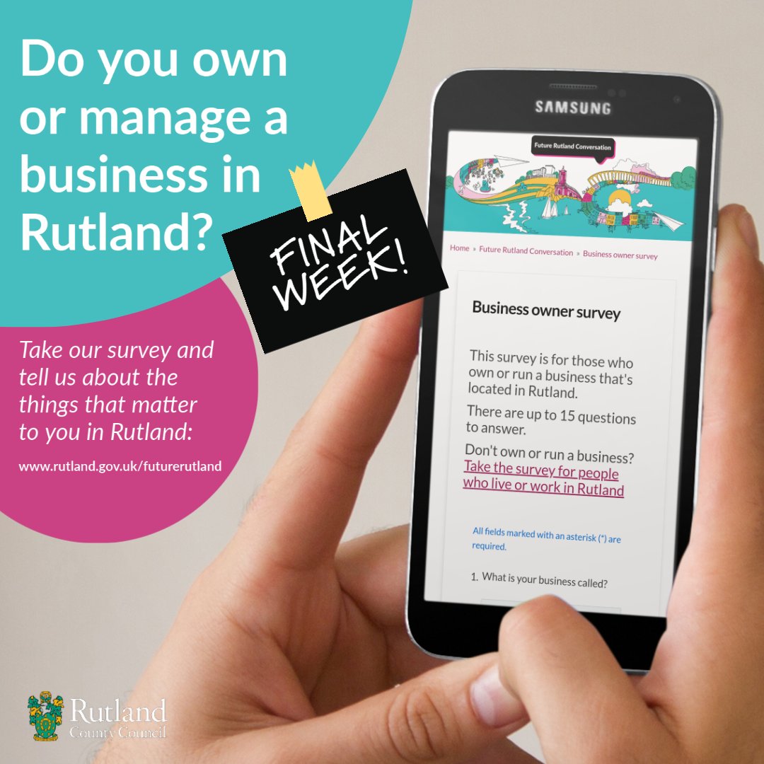 Have you completed the #FutureRutlandConversation survey for business owners yet? Help to build Rutland’s future - share your views and ideas at: bit.ly/3xY2B2I