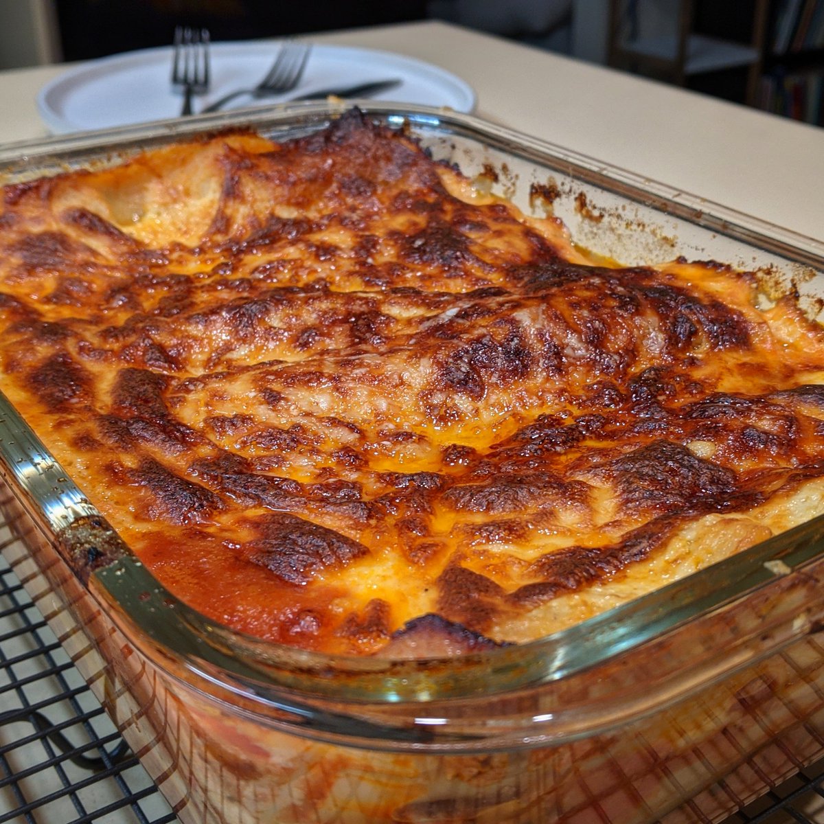 ameel's tweet photo. So the lasagna turned out okay. #LockdownSaturday #GlutenFree https://t.co/IDaq8UU6UF