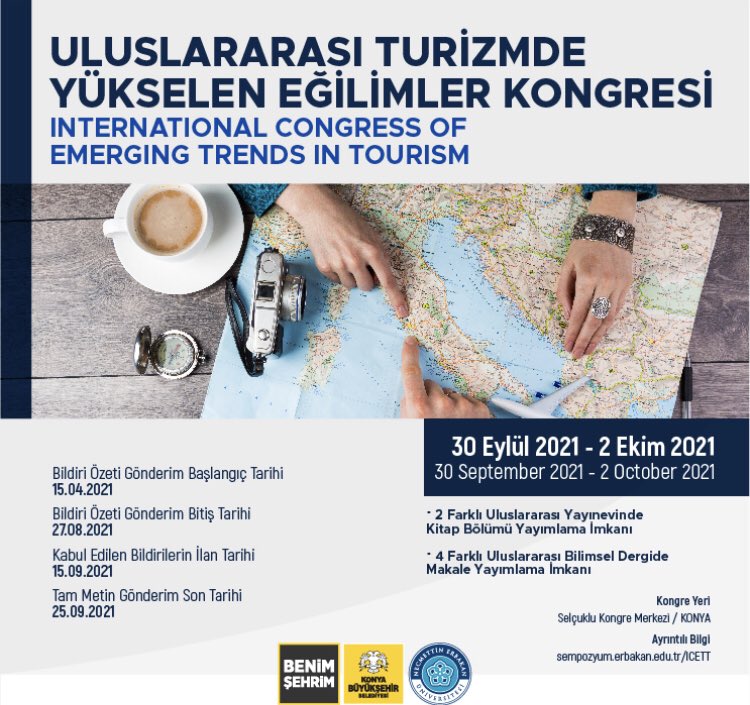 Konya Büyükşehir Belediyesi ile NEÜ Turizm Fakültesi İşbirliğiyle düzenlecek ve Uluslararası Davetli Konuşmacıların katılacağı Kongremize davetlisiniz.
<a href="/CemZorlu/">Prof. Dr. Cem Zorlu</a> <a href="/Konyabuyuksehir/">Konya Büyükşehir Belediyesi 🇹🇷</a> <a href="/NEUniversitesi/">Necmettin Erbakan Üniversitesi</a> <a href="/fatmaarslann1/">Fatma Kübra Arslan</a>