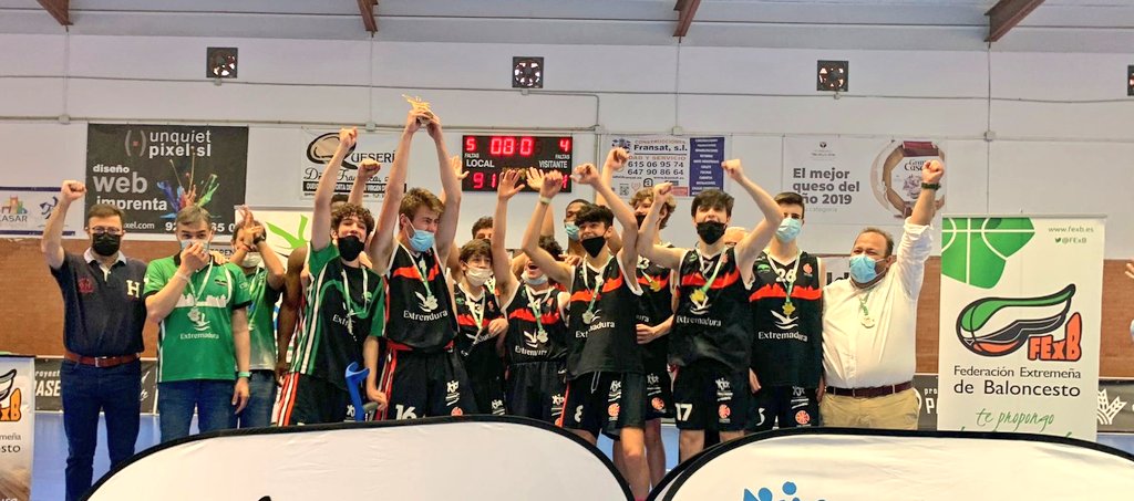 ¡¡¡CAMPEONES DE EXTREMADURA CADETE MASCULINO !!! 🙌🙌🙌🙌 Enhorabuena a todos.
Seguiremos disfrutando de vosotros en el campeonato de España. ¡¡¡GRANDES!!! 🎉🎉🎉🎉