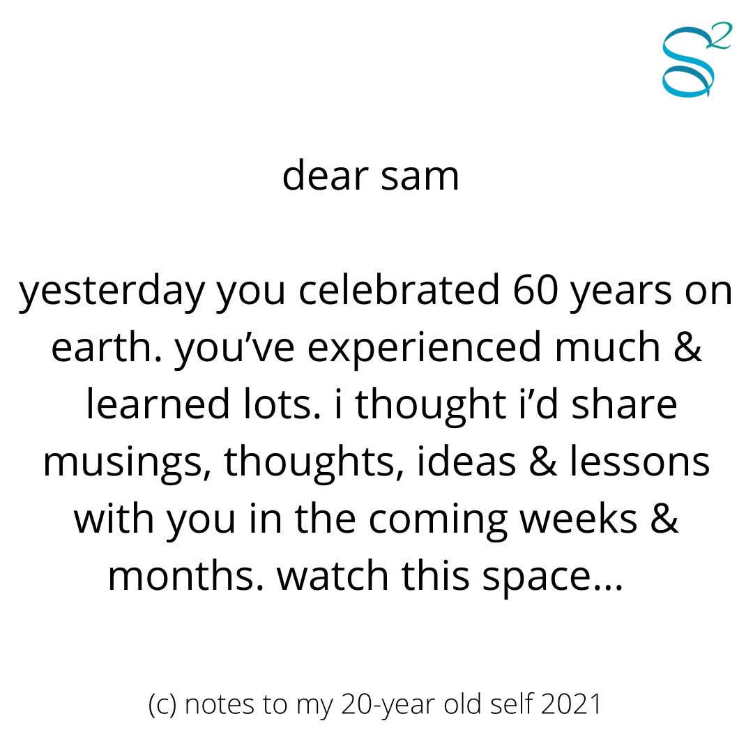 What would you share with your 20-year old self? I’m going to find out on this project!

#lifeisgood #sixty #adventure #curiosity #lifelonglearning #sharingexperiences