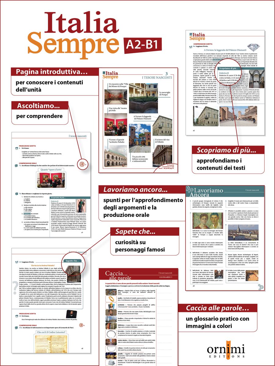 ornimi's tweet photo. Scoprite il nuovo manuale Italia Sempre!
Comprendere, ascoltare, approfondire... la conoscenza sulla lingua italiana e sulla cultura del Bel paese: 🇮🇹
Scopri Italia Sempre e scarica lo specimen:👇
https://t.co/BR8F9Xw6Us
#italianoperstranieri #italianlanguage https://t.co/eOXpFRdnhu