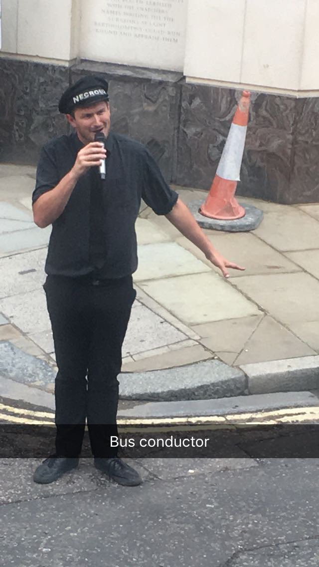Charlie_Wal_96's tweet photo. Looking through old photos... why does this random bus conductor from a ghost tour I went on look like @Sips_ ....??? https://t.co/YTqoE4SbVk
