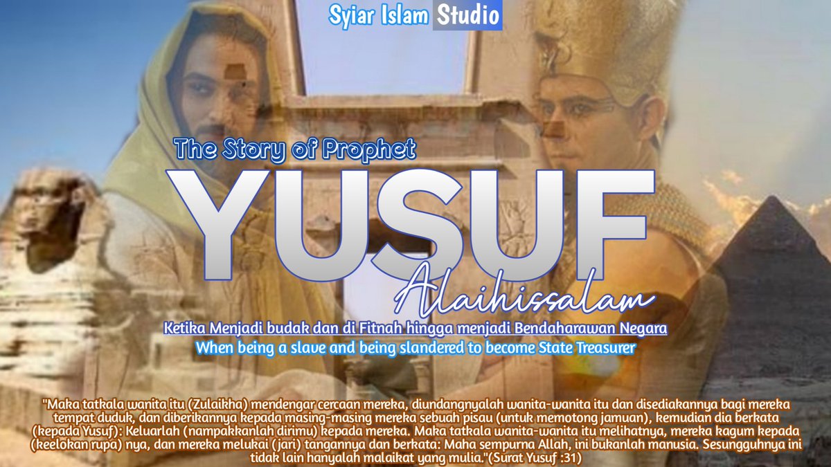 ChannelSyiar's tweet image. Kisah Nabi Yusuf Alaihissalam (part 2) , Ketika dijual Menjadi Budak  hingga menjadi Bendaharawan

السَّلاَمُ عَلَيْكُمْ وَرَحْمَةُ اللهِ وَبَرَكَاتُهُ

Lanjutan kisah pertama, kali ini Nabi Yusuf mendapat cobaan fitnah akibat dari Ketampanannya 

youtu.be/qnwRf4gDBOM