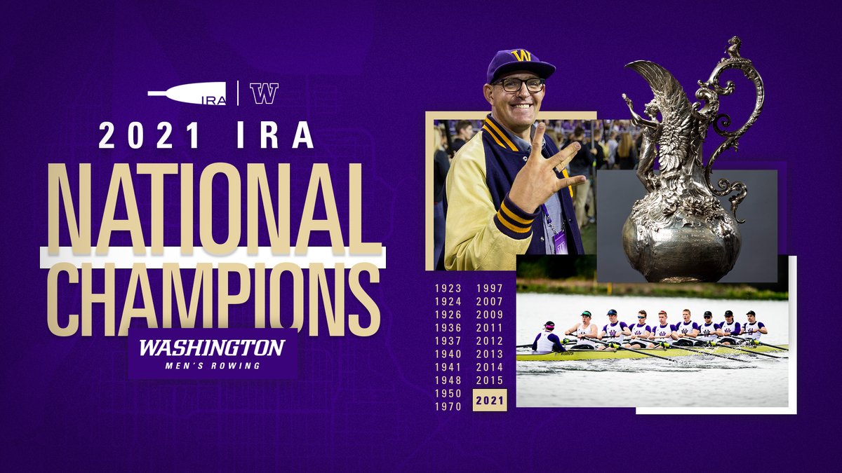 NATIONAL CHAMPIONS❕ 

Washington brings home the men’s rowing National Championship as the varsity eight wins the IRA grand final! It’s the 19th men’s rowing national title in UW history. 

#RowingU x #GoHuskies
#IRArow x #rowing