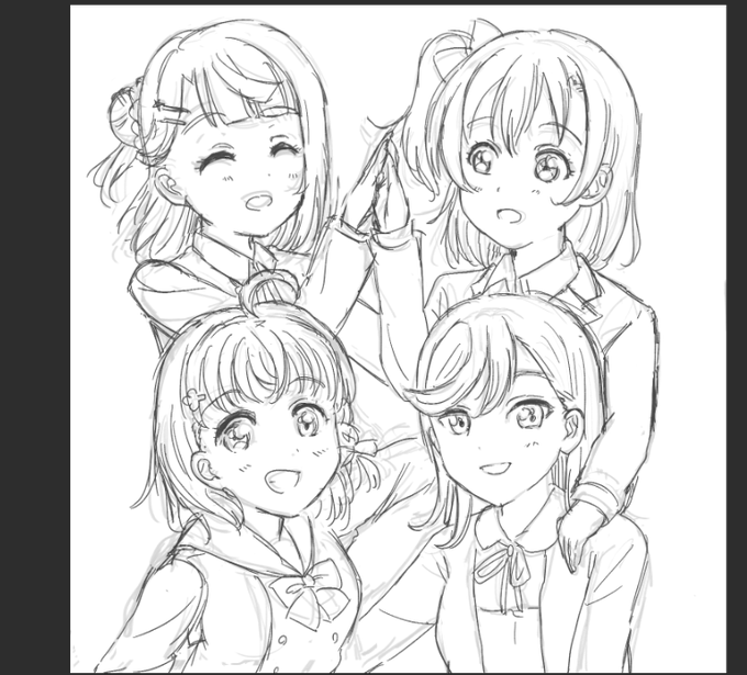 11周年ラフできたー!これから線画 