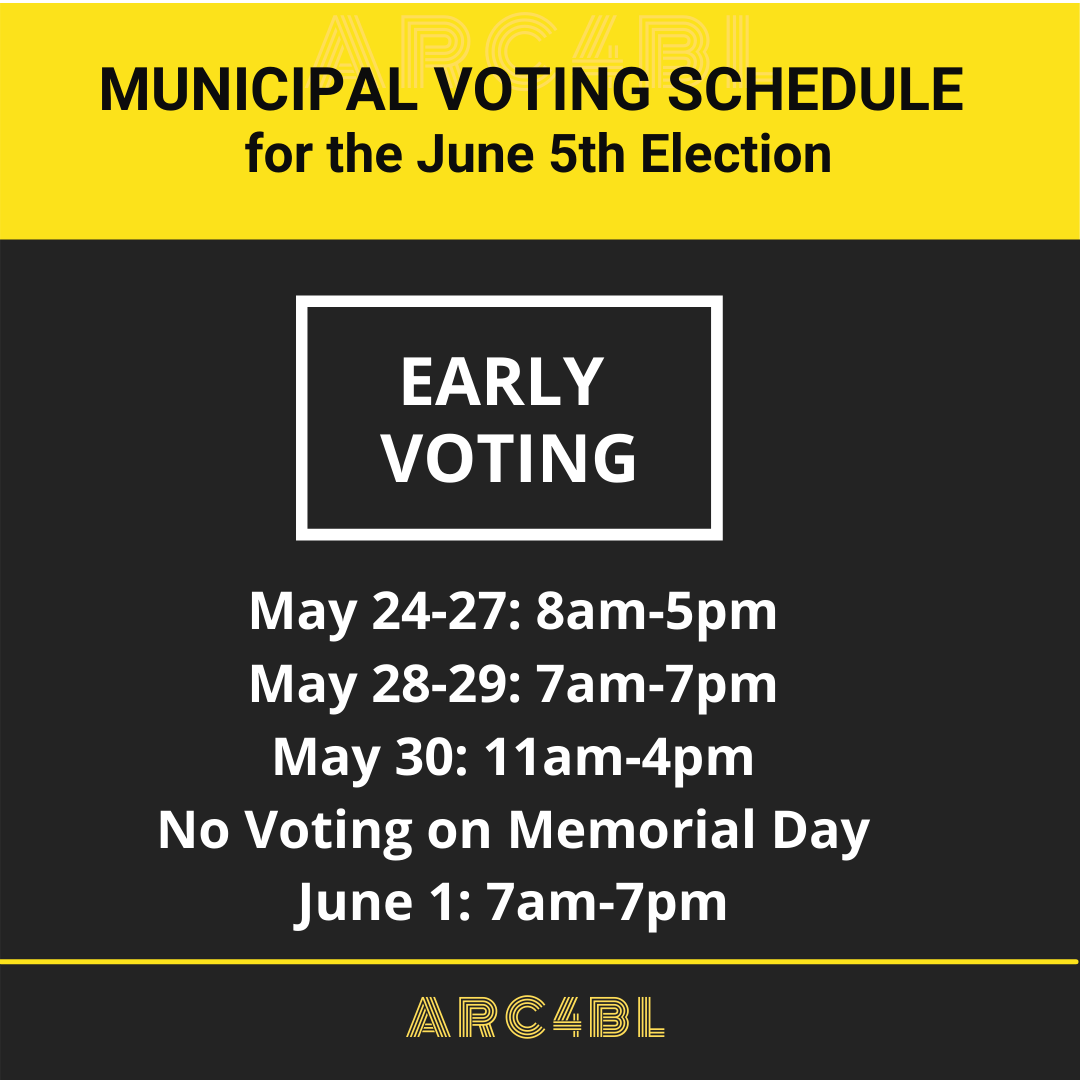 ARC4BL's tweet photo. EARLY VOTING ENDS JUNE 1ST! #RunoffElection #BlackVotesMatter #June5thElectionDay #GoVote #ARC4BL
Link to Tarrant County Early Voting locations: https://t.co/3rz4t7kZJg https://t.co/kRubPEONzy