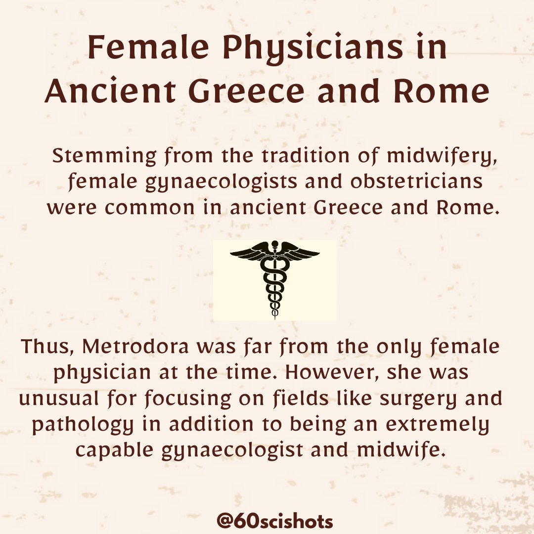 60SciShots's tweet photo. It's another #FemaleFriday and also #InternationalDayofWomensHealth so we're talking about ancient female #physician, Cleopatra Metrodora (1/2).

#SciComm #womeninstem #WomenInScience #science #medicine #Gynaecologist #WomensHealthMatters #womenshealth #OBGYN #pregnant #mother https://t.co/pADS2zjM4X