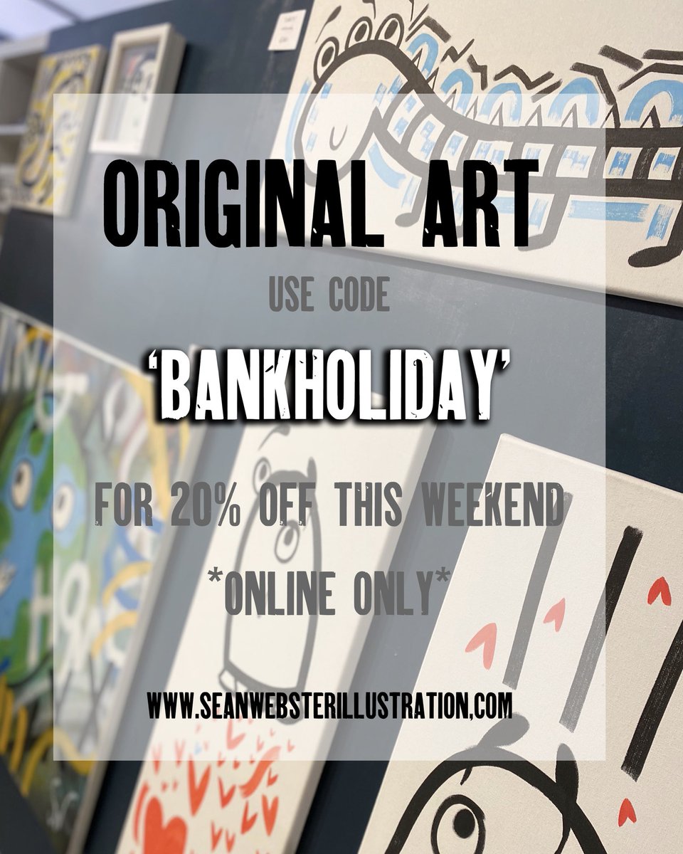 It’s bank holiday weekend, the sun is out and I’m giving you a discount code to get 20% off an original piece of my work... what more could you want! 😍 This is your time to treat yourself to a one-off funky piece to begin/add to your collection! 😊