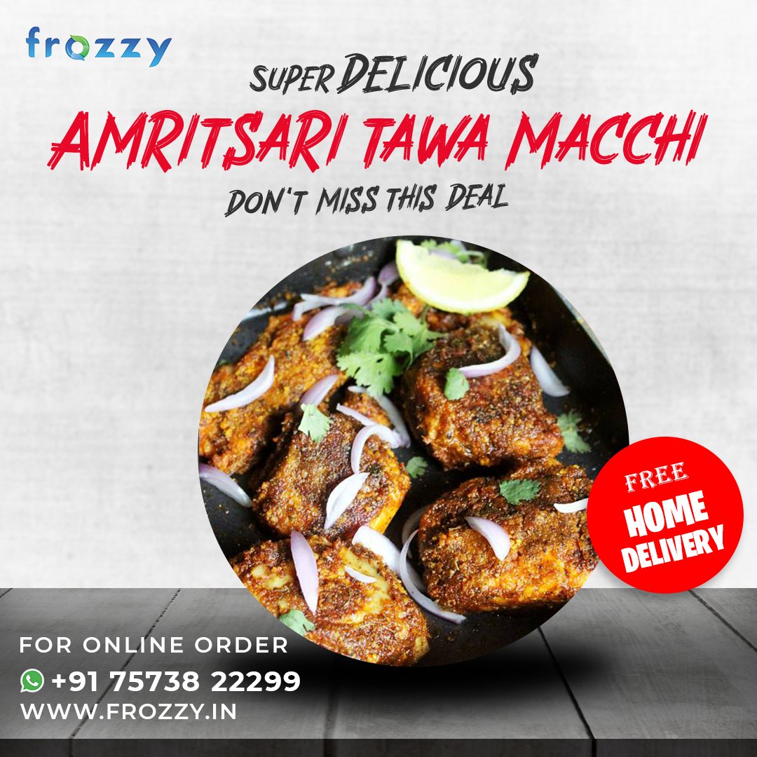 FoodFrozzy's tweet photo. Relax and unwind this weekend with some great company and delicious #food. Savor our mouth-watering #TawaMacchi a pepper spicy fish.

Free home delivery!
📞+91 75738 22299
For Order click👇
https://t.co/wOtm0Yj6Ao

#frozzy #foodie #foodlover #eattreat #ahmedabadfoodie #Seafood https://t.co/nxUIbhGzCE