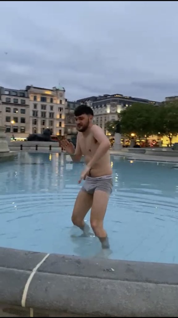 Went out for “one drink” and then ended up in Trafalgar Square fountain at 5am