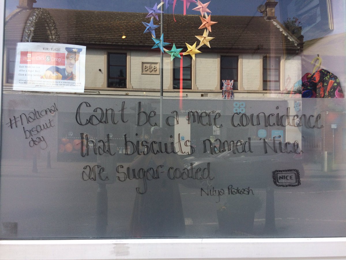 GuidReadsAlva's tweet photo. Can’t be a mere coincidence that biscuits named ‘Nice’ are sugar coated.
Nitya Prakash
#NationalBiscuitDay #guidreads #morethanabookshop #wisewords #quoteoftheday #nicebiscuits #bookshop #bookstore #community https://t.co/9NCC6MQYV8