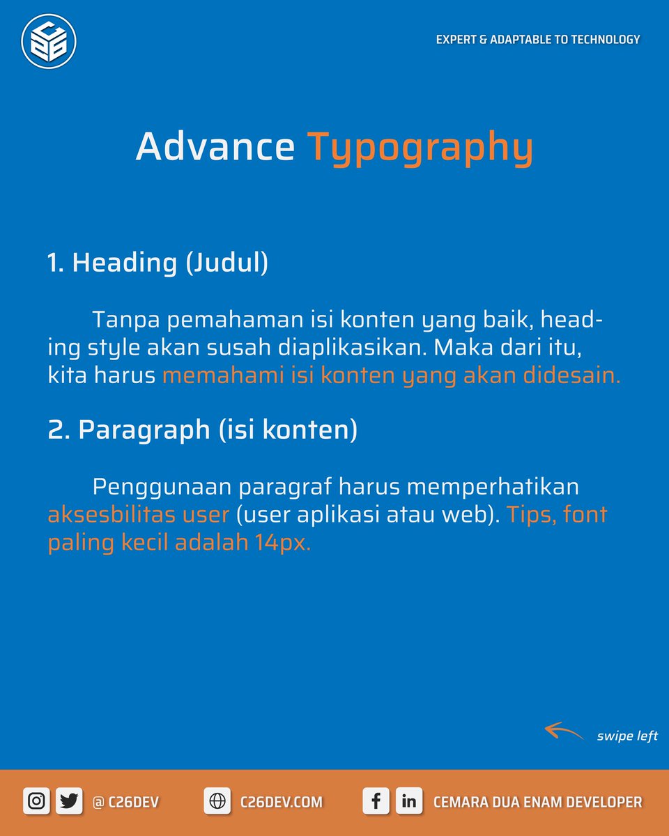 c26dev's tweet photo. #ITDeveloper #WebDeveloper #startup #MobileDeveloper #WebDesign #MobileDesign #AndroidBased #SocialMediaManagement #GraphicDesign #webdevelopment #startup #desaingrafis #itsolution #visual #color #colorpalette #colorharmony #colortheory #typography #tipografi #typographydesign https://t.co/ZegK3CQXbd