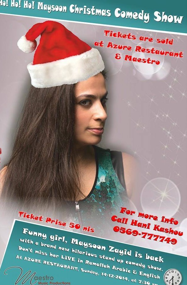 maysoonzayid's tweet photo. I'm looking for a bad ass in #Palestine to produce my #Christmas comedy tour #Fala7a 
#Haifa #Jerusalem #Jenin #Ramallah #Bethlehem https://t.co/4NizAErEry